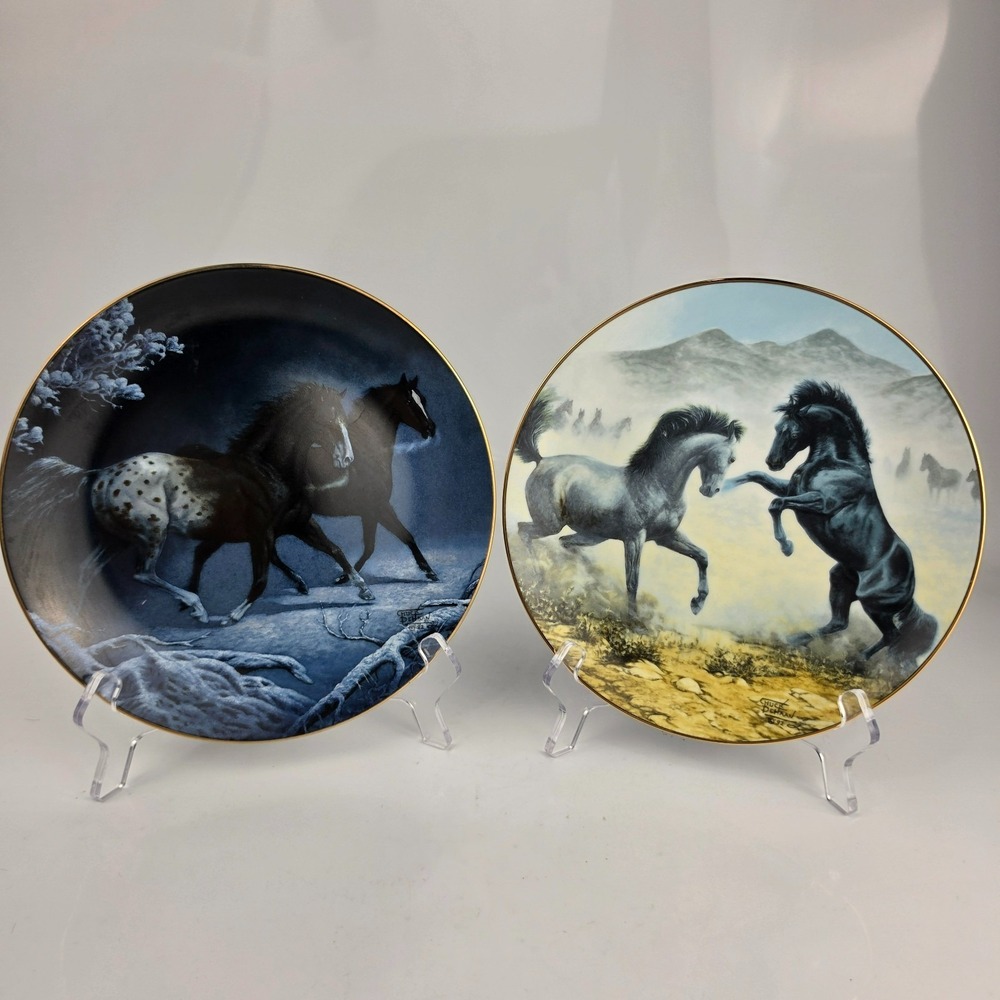 Unbridled‎ Spirit Chuck DeHaan Midnight Run Desert Duel Horse 2 Plates Hamilton